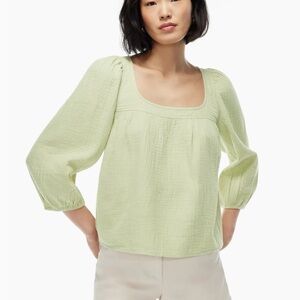 Aritzia Wilfred Kingdom Blouse in pastel sage green, small size